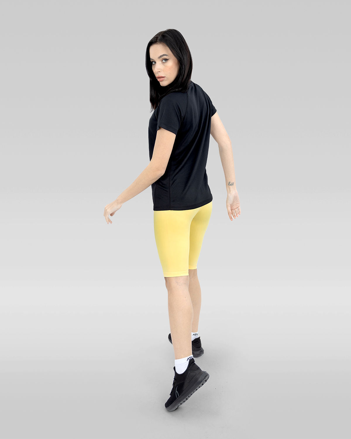Basic Essentials Yellow Short Leggings