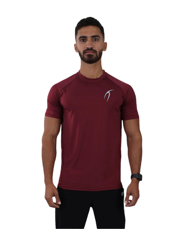 Dri-FIT Short-Sleeve Burgundy Fitness Top-Atum -40270677