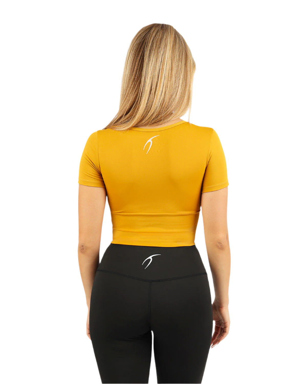 Serenity Sculpt Yellow Crop Top-Atum -59890409