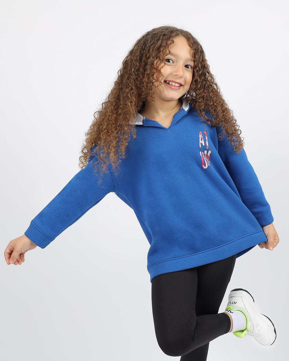 Oversized Girl's Blue Sweatshirt-Atum -47618670