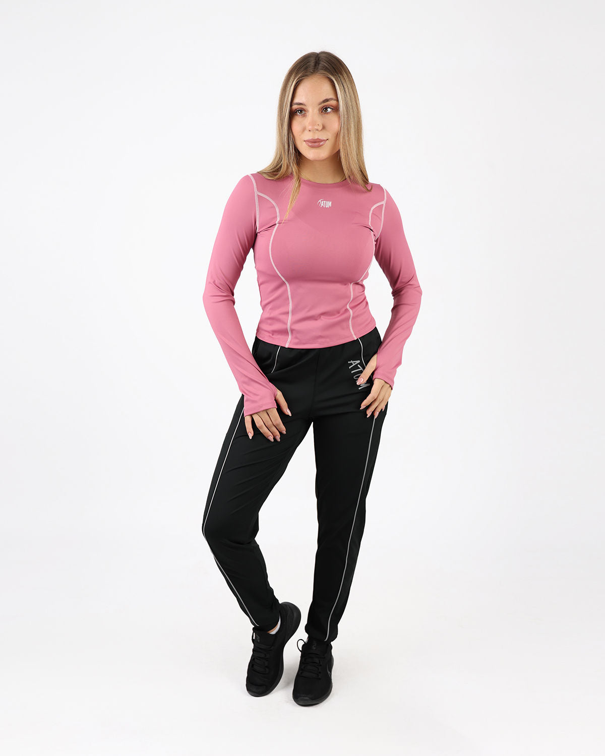 Streamline Long Slevess Women's Rose Top-Atum -7145583