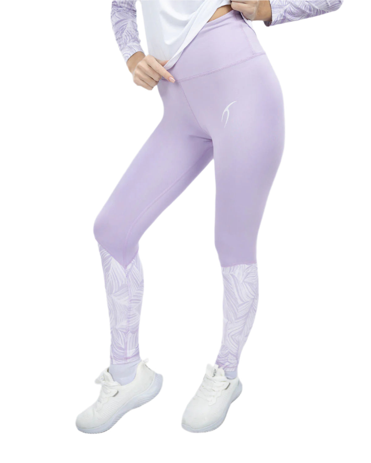 Flowery Lavender Leggings-Atum -85124255