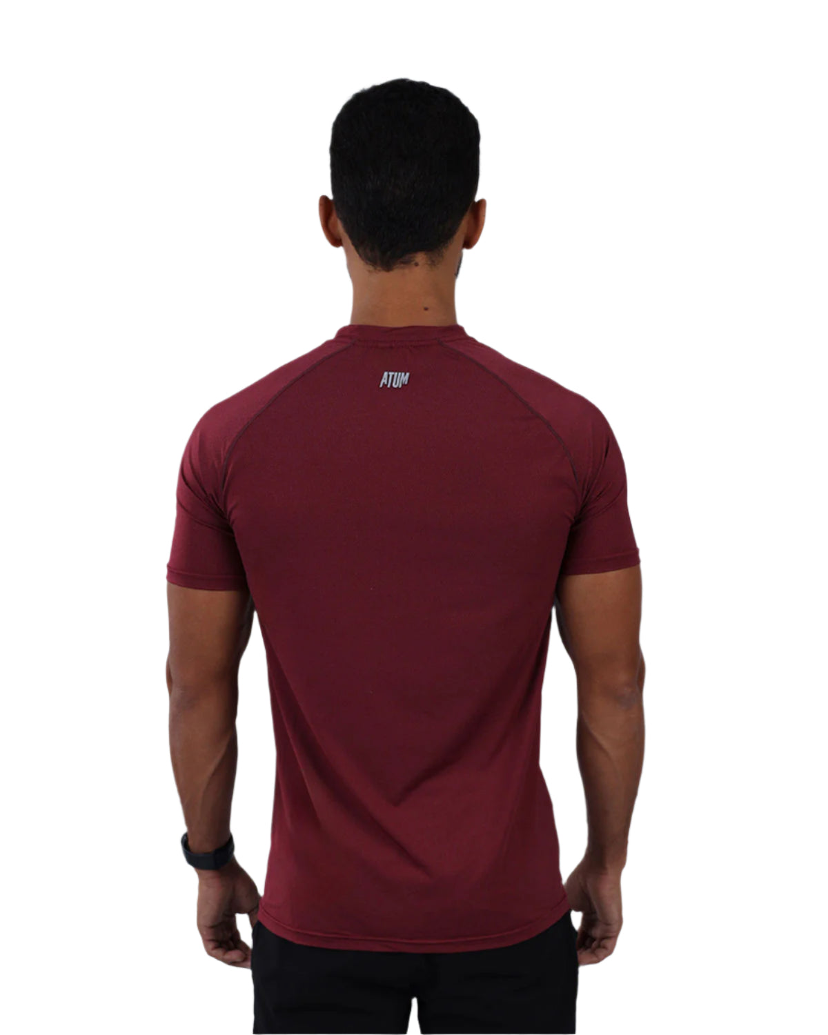 Dri-FIT Short-Sleeve Burgundy Fitness Top-Atum -53212629