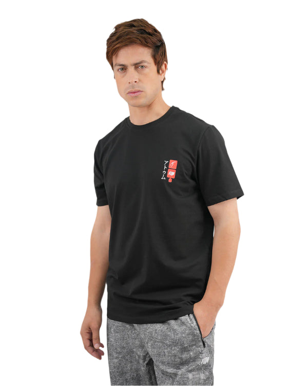 Dragon Strike Graphic Black T-Shirt-Atum -46165659
