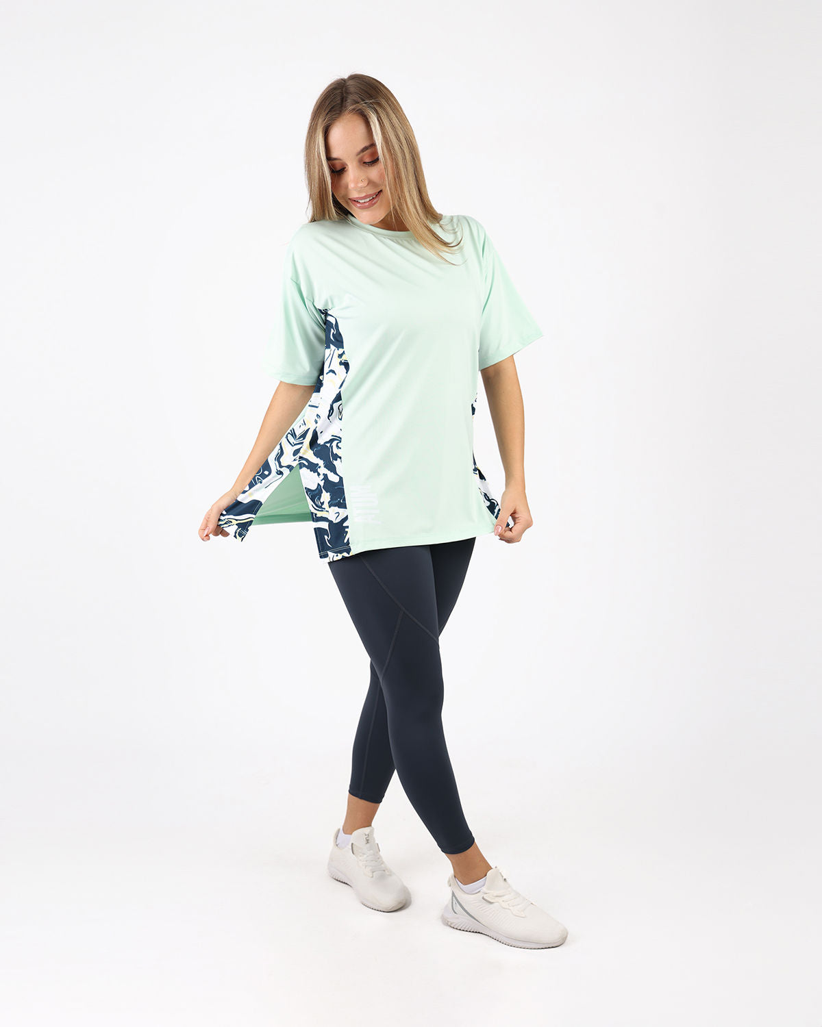 Women's Oversized Mint T-Shirt-Atum -39362930