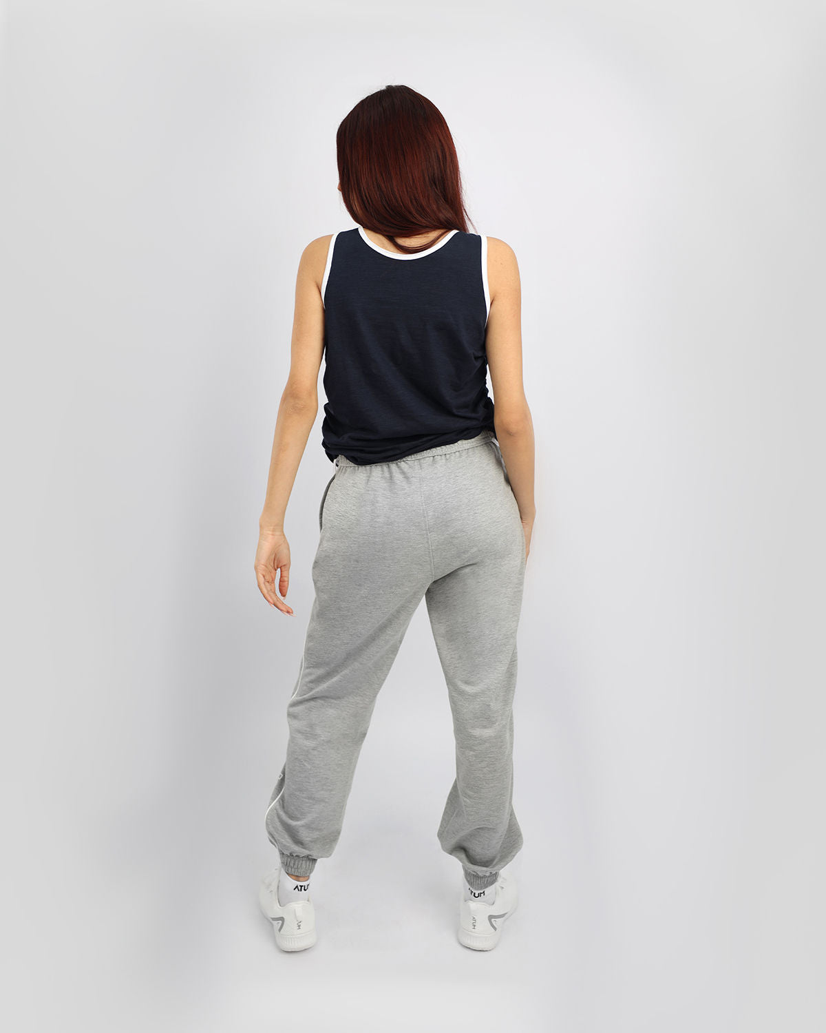 Women's Navy Basic Tank Top-Atum -94432610