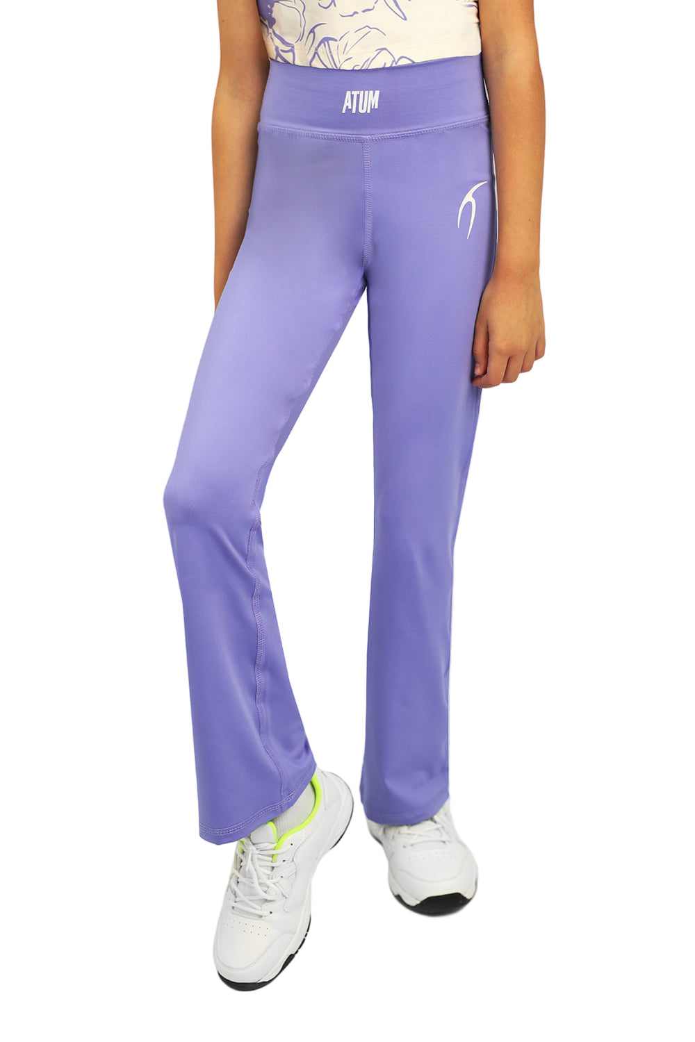 Girl's Wide Leg Lavender Leggings-Atum -58675059