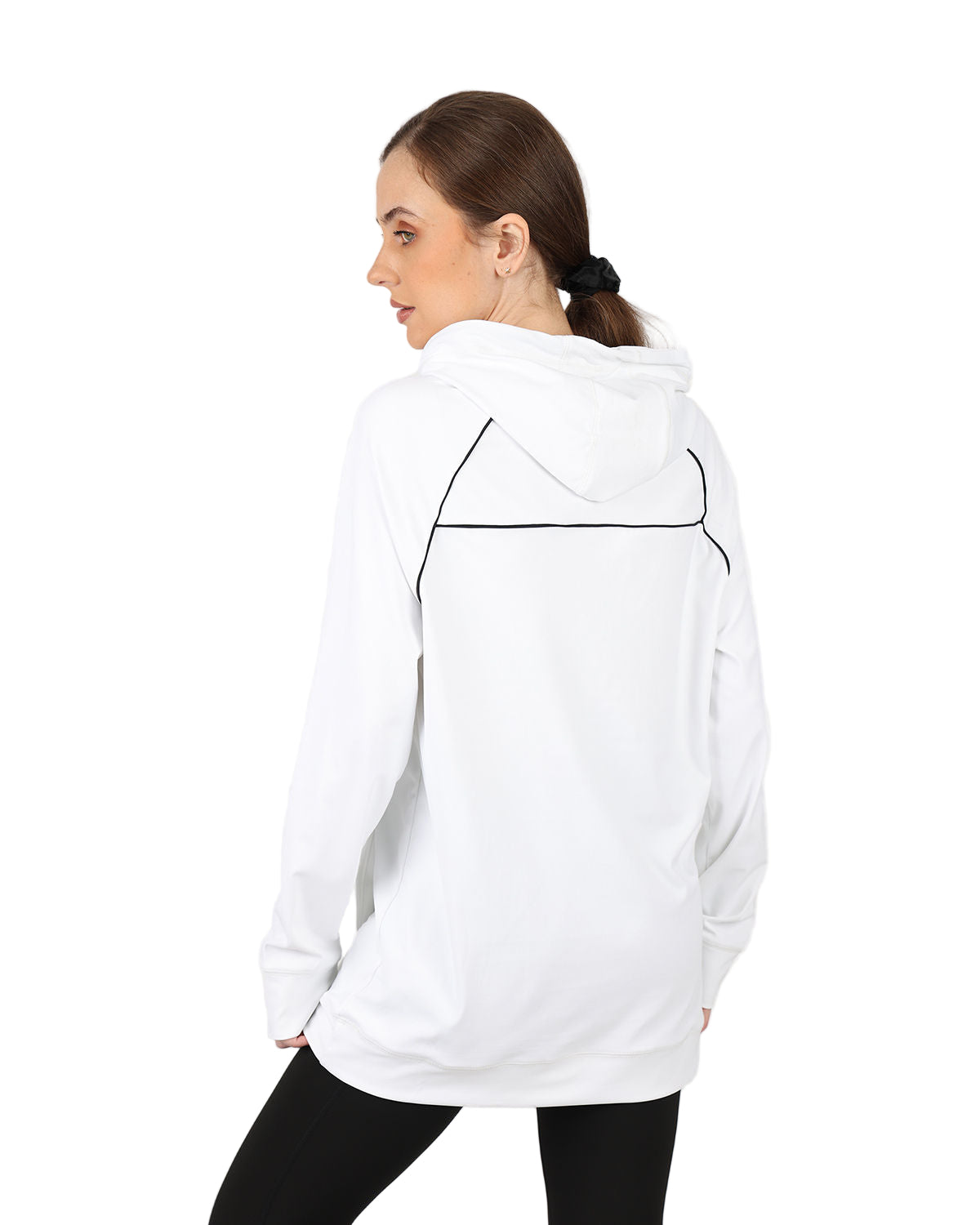 Long-Sleeve Training White Hoodie-Atum -38496419