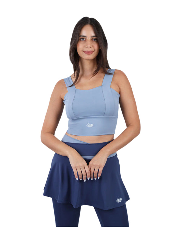 Yoga Fitness Blue Sports Bra-Atum -66039047