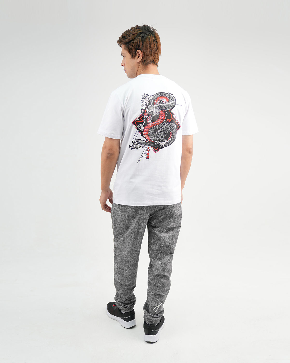 Dragon Strike Graphic White T-Shirt-Atum -14288969
