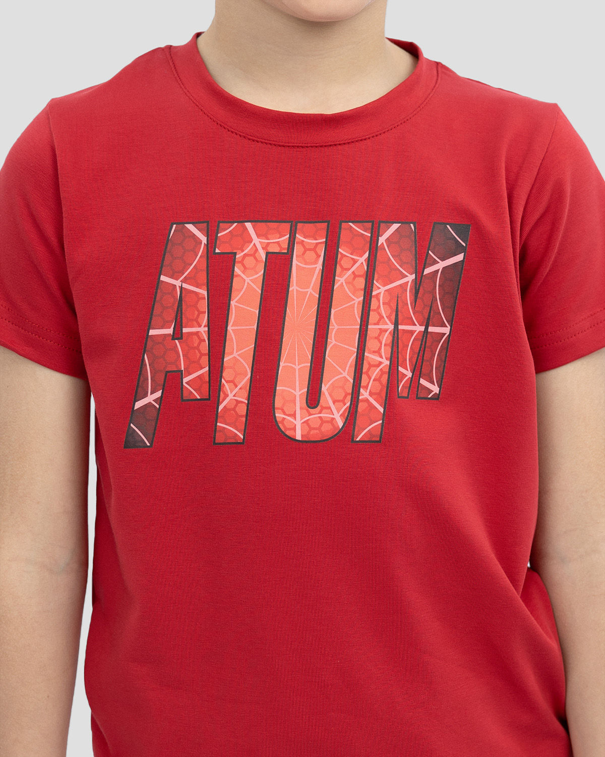 Super Hero Boy's Red T-Shirt-Atum -22174359