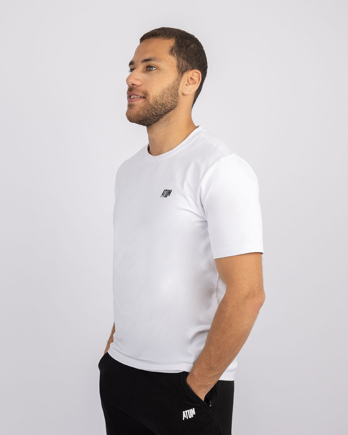 Basic Cotton White T-Shirt-Atum -41031757