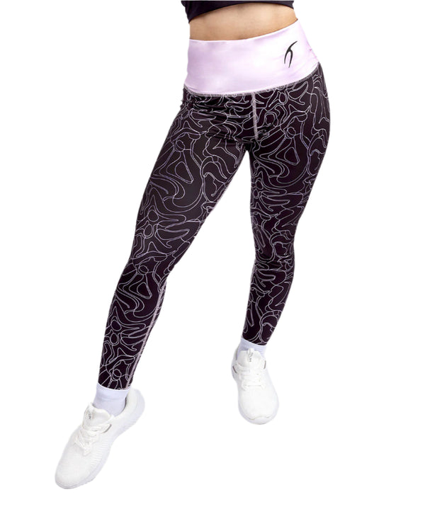 Women's Limitless Black Leggings-Atum -74271538