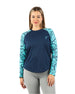 Crew Neck Long Sleeve Turquoise Top