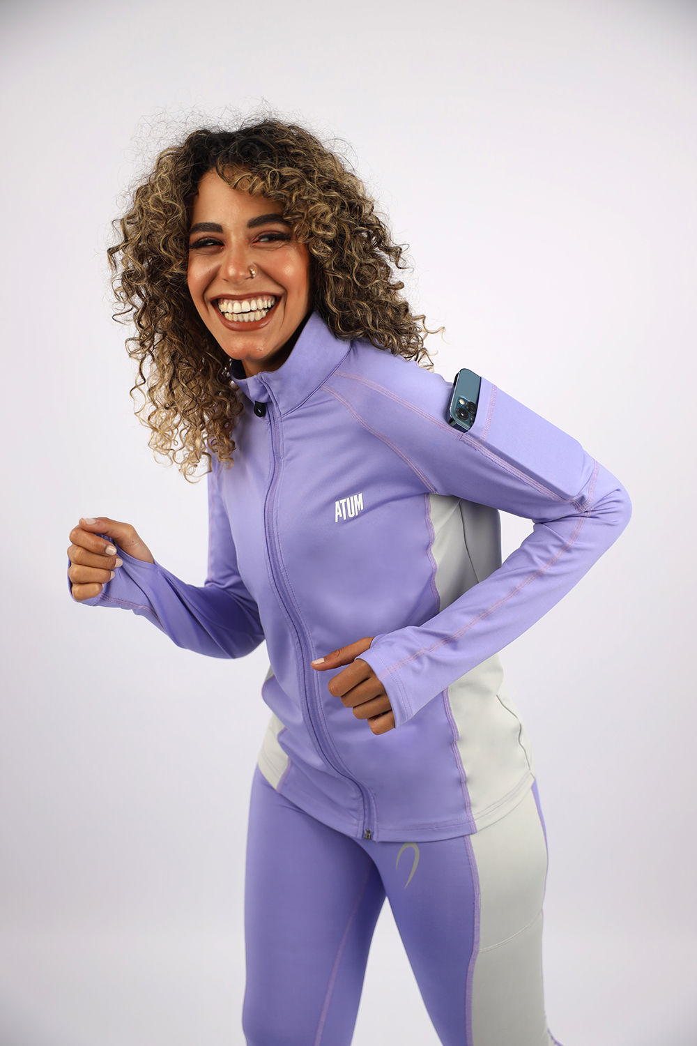 Long Sleeves Purple Jacket-Atum -92240987