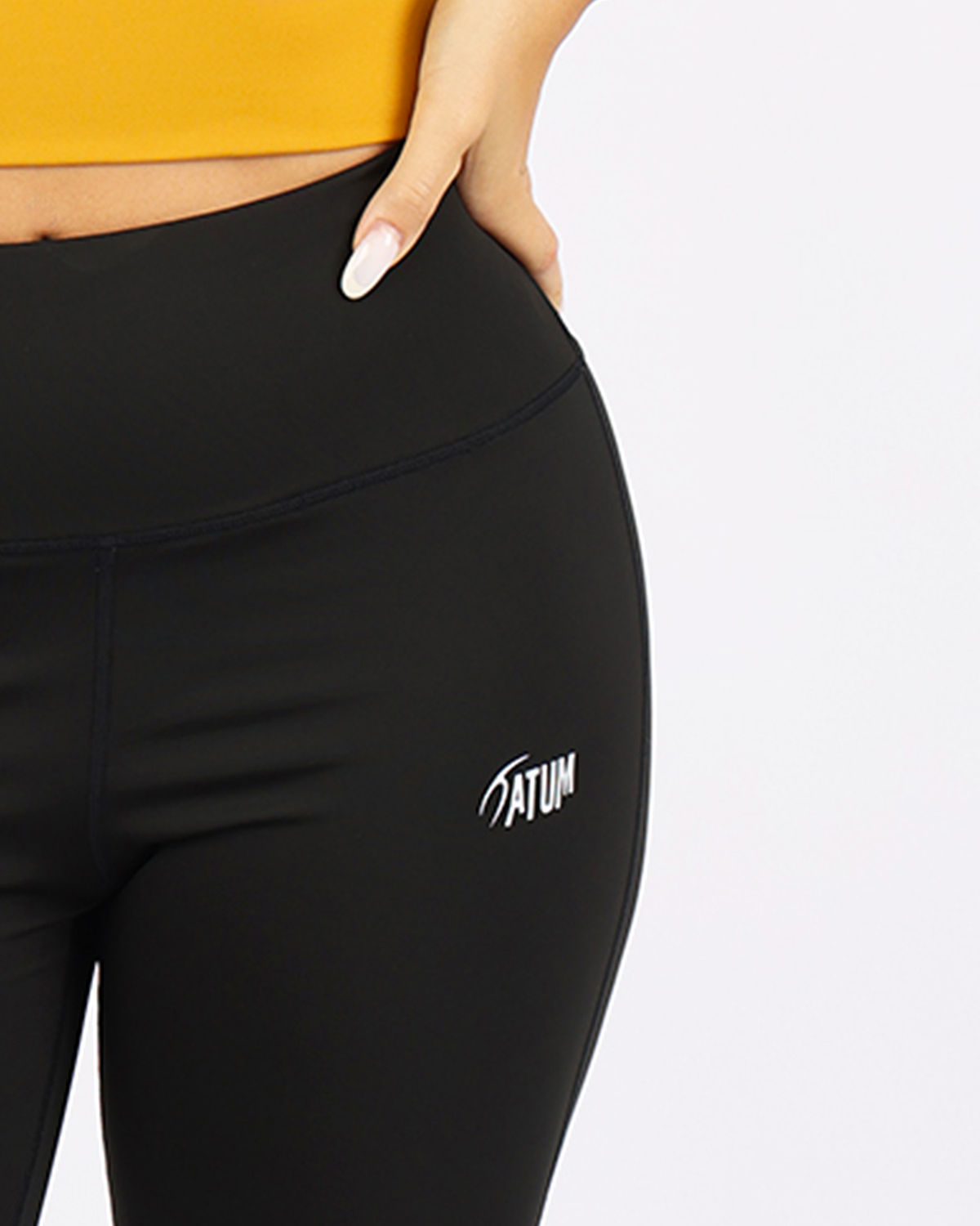 Wide Leg Yoga Black Leggings-Atum -99122041