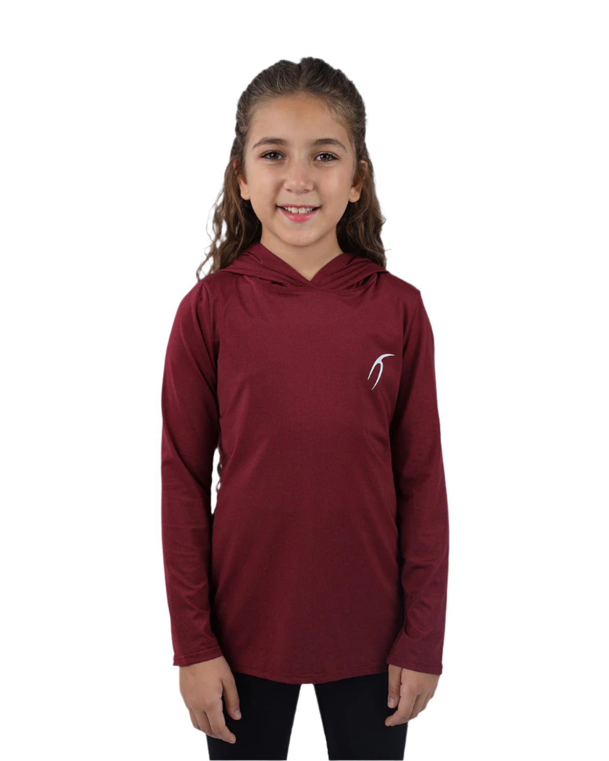 Vivid Long-Sleeve Burgundy Hoodie-Atum -24673915