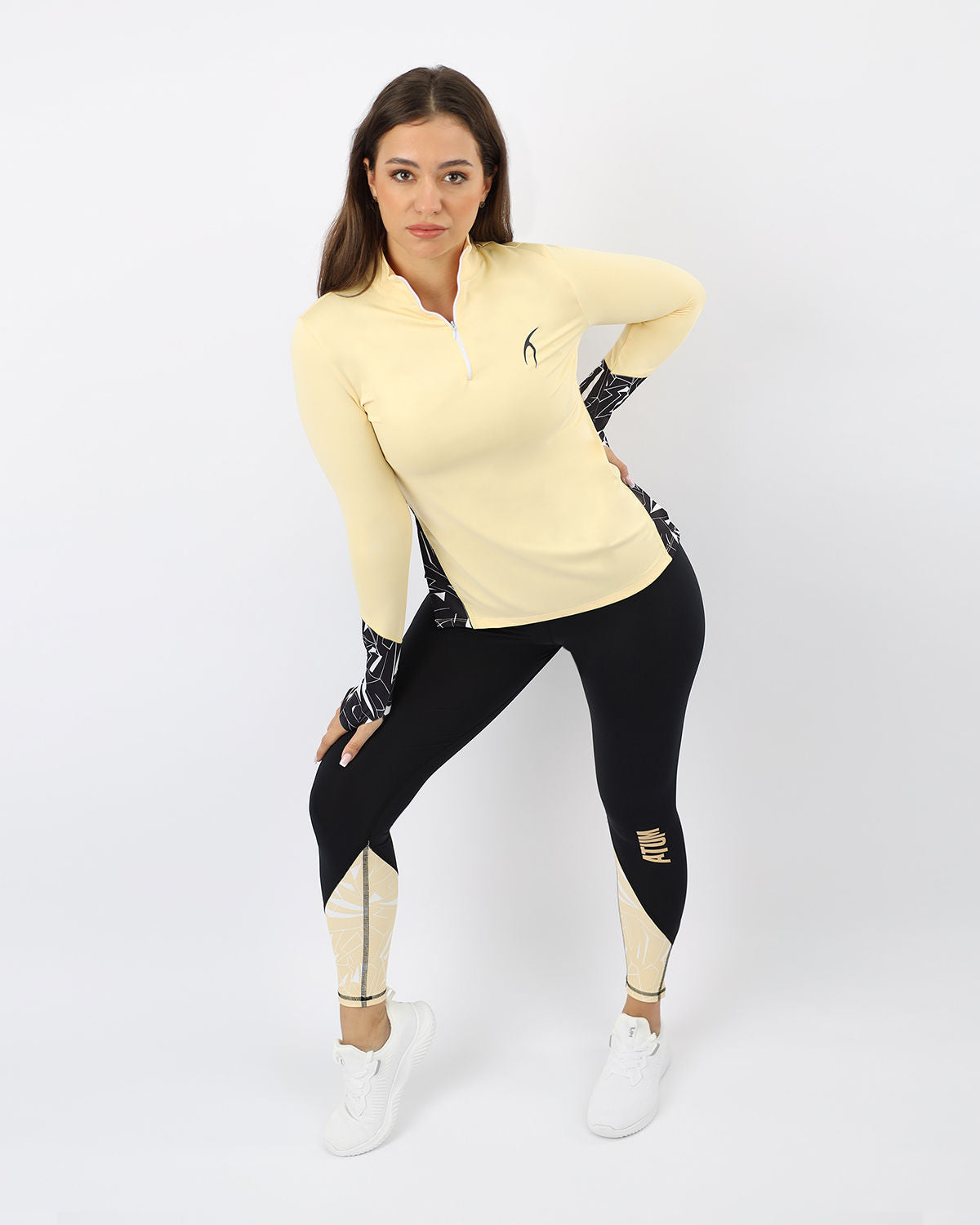 Printed Women's Black Leggings-Atum -29316719