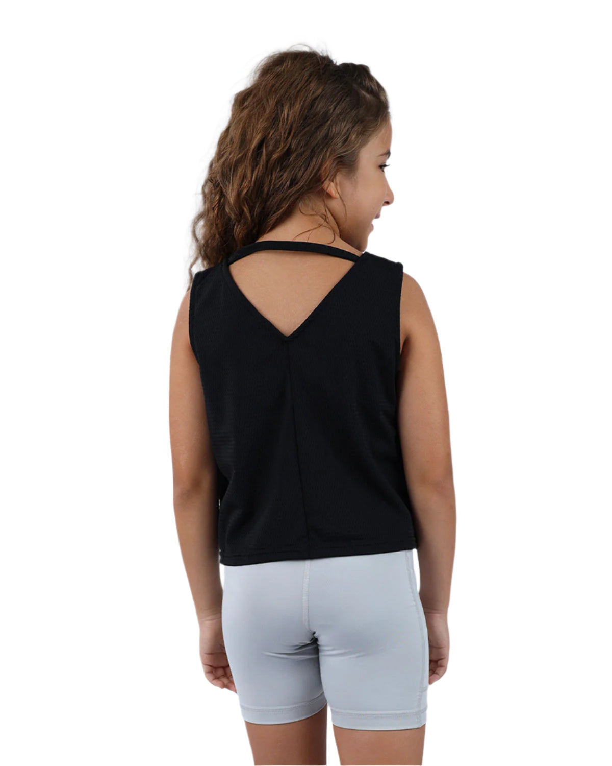 Ultra Sleeveless Cropped Black T-Shirt-Atum -82441362