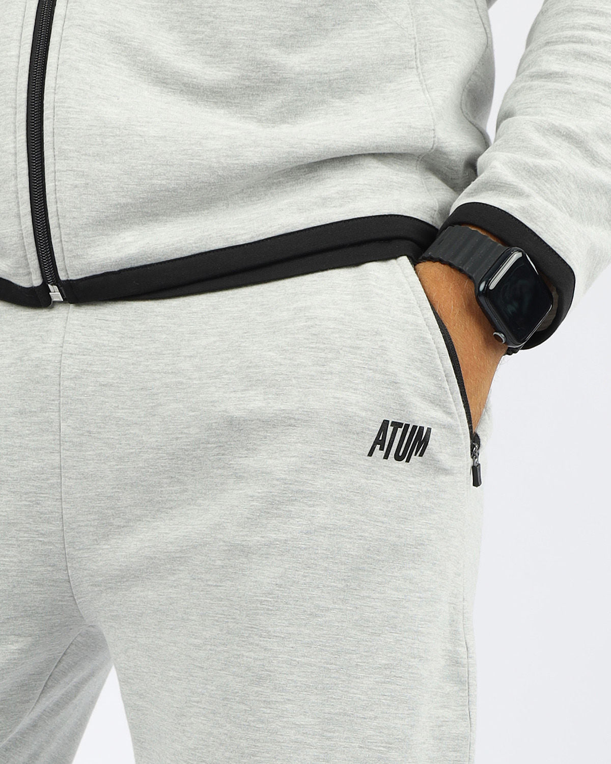 Men's Essential Light Gray Jogger Pants-Atum -87644234