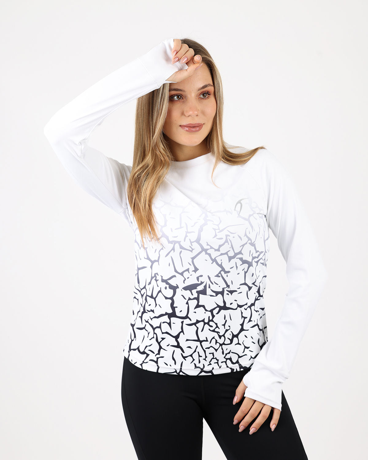 Graffiti Long-Sleeve White Shirt-Atum -38858812