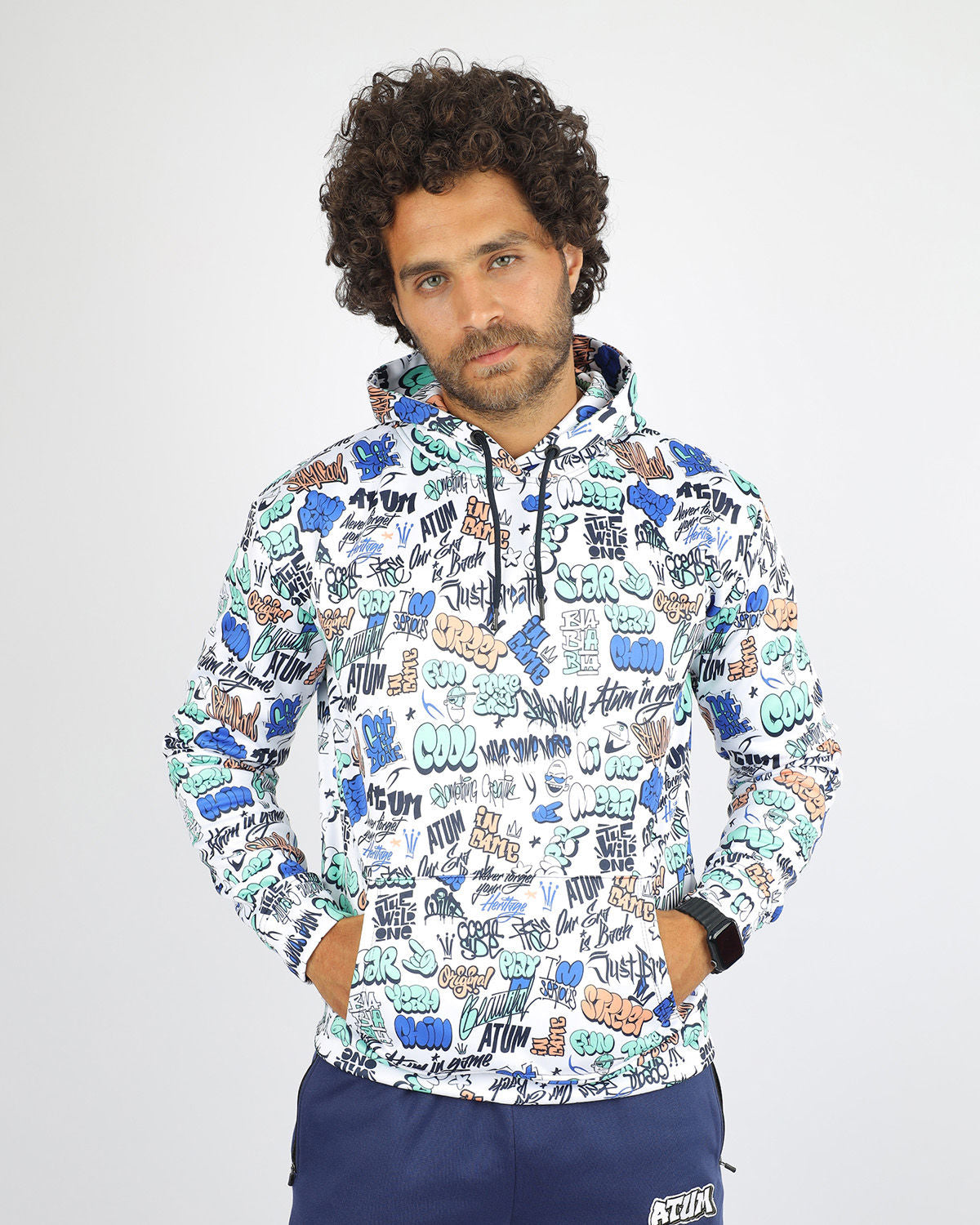 Men's Allover Print Hoodie