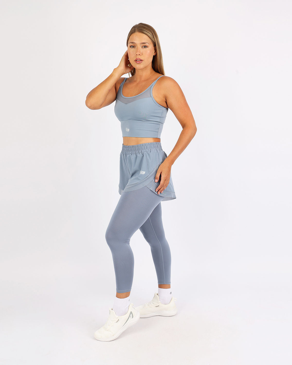 Pocket Wave Skort Light Blue Leggings-Atum -27724994