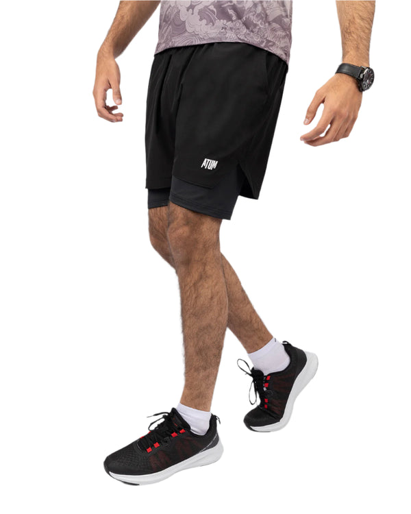 Hidden Pocket Black Training Short-Atum -14837574