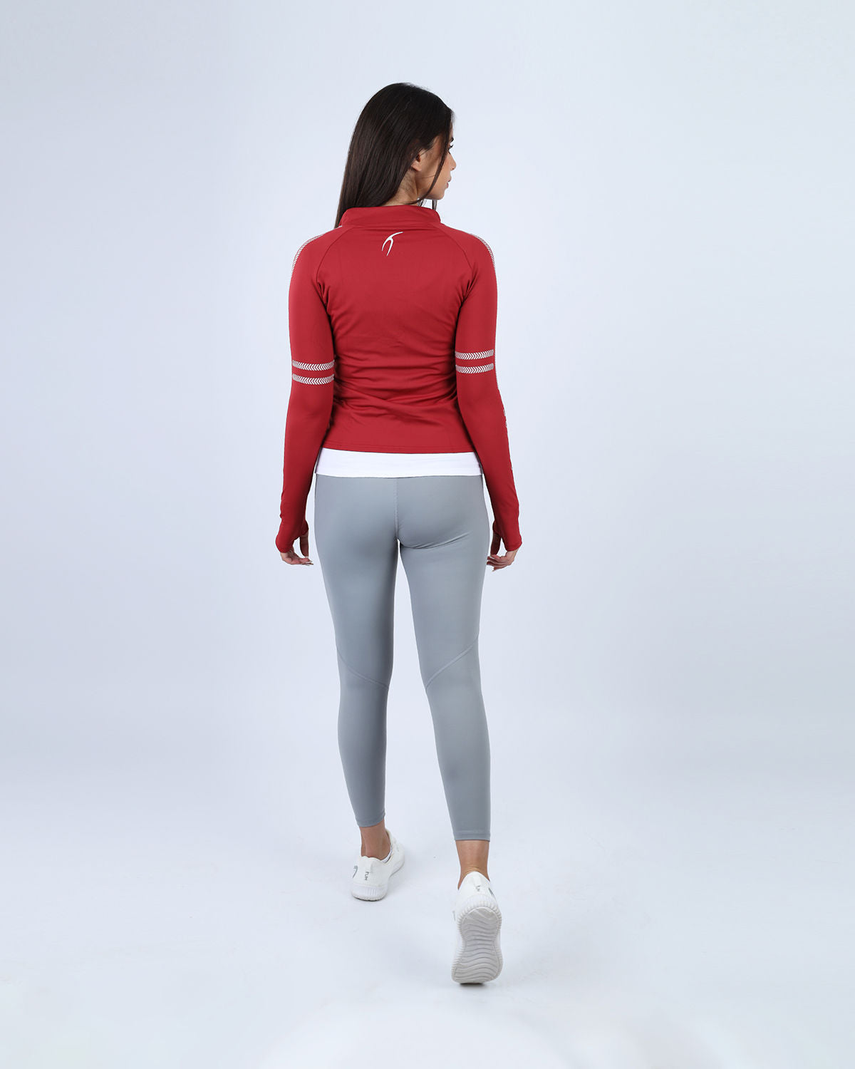 Athleisure Inspire Zip Red Jacket-Atum -33488268