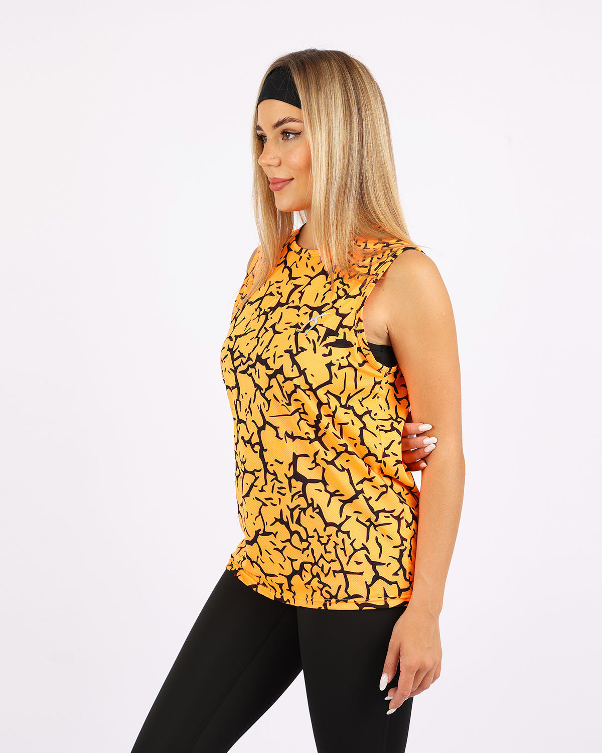 Hyper Sleeveless Orange Tank Top-Atum -81414602