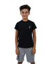 Crew Neck Short Sleeve Black Breathable Top