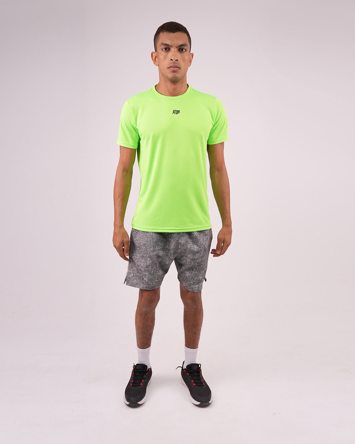 Printed Green Training Short-Atum -83334781
