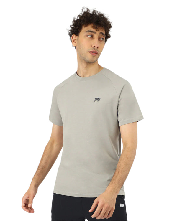 Men's Cotton Gray Teee-Atum -30111789