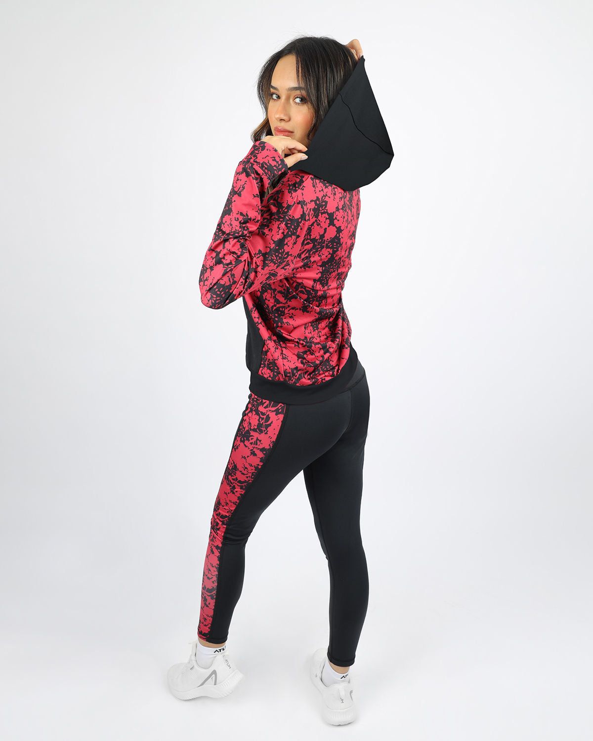 Printed Panel Black Leggings-Atum -6574428