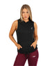 Sleeveless Breathable Black Women's Hoodie