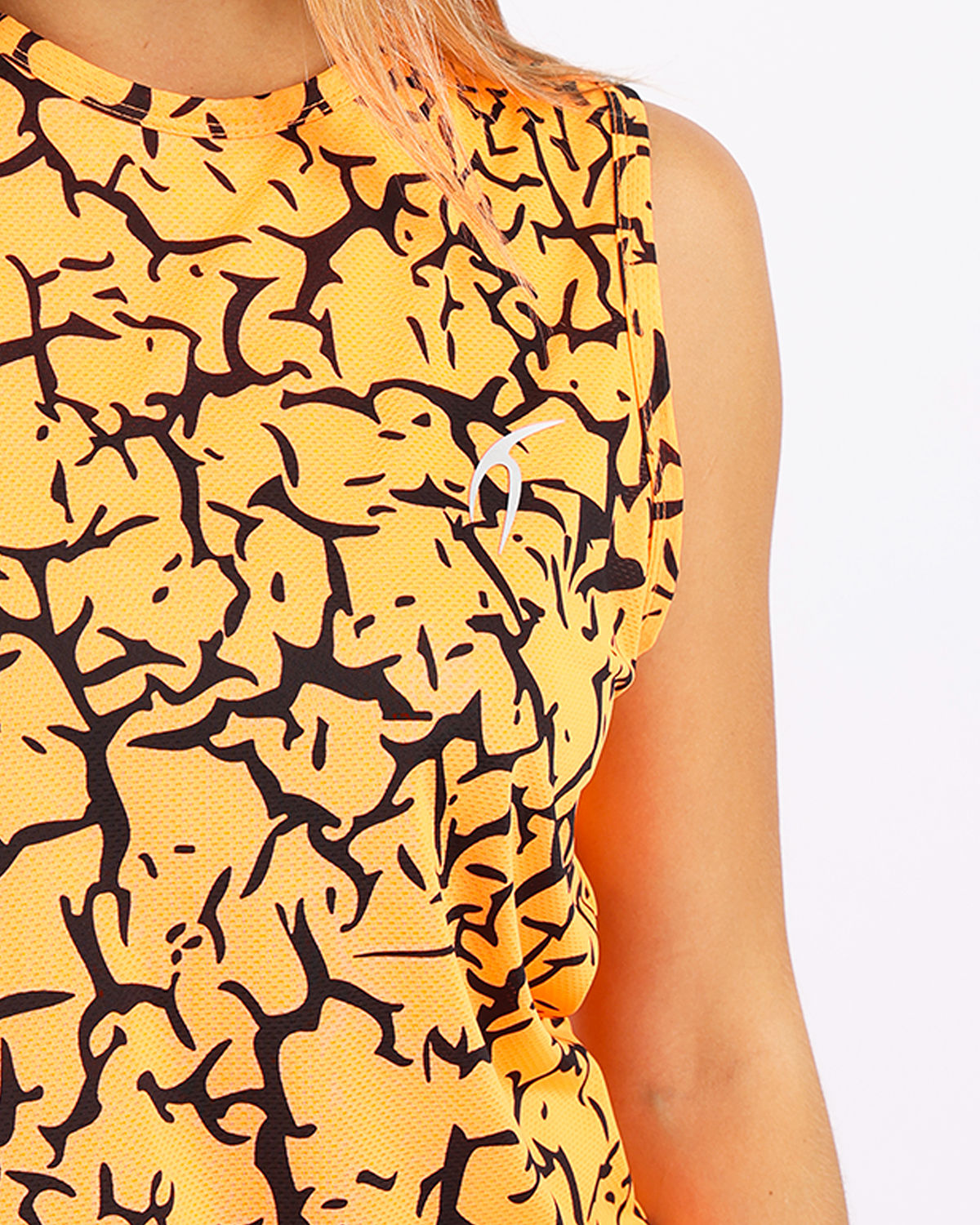 Hyper Sleeveless Orange Tank Top-Atum -16748872