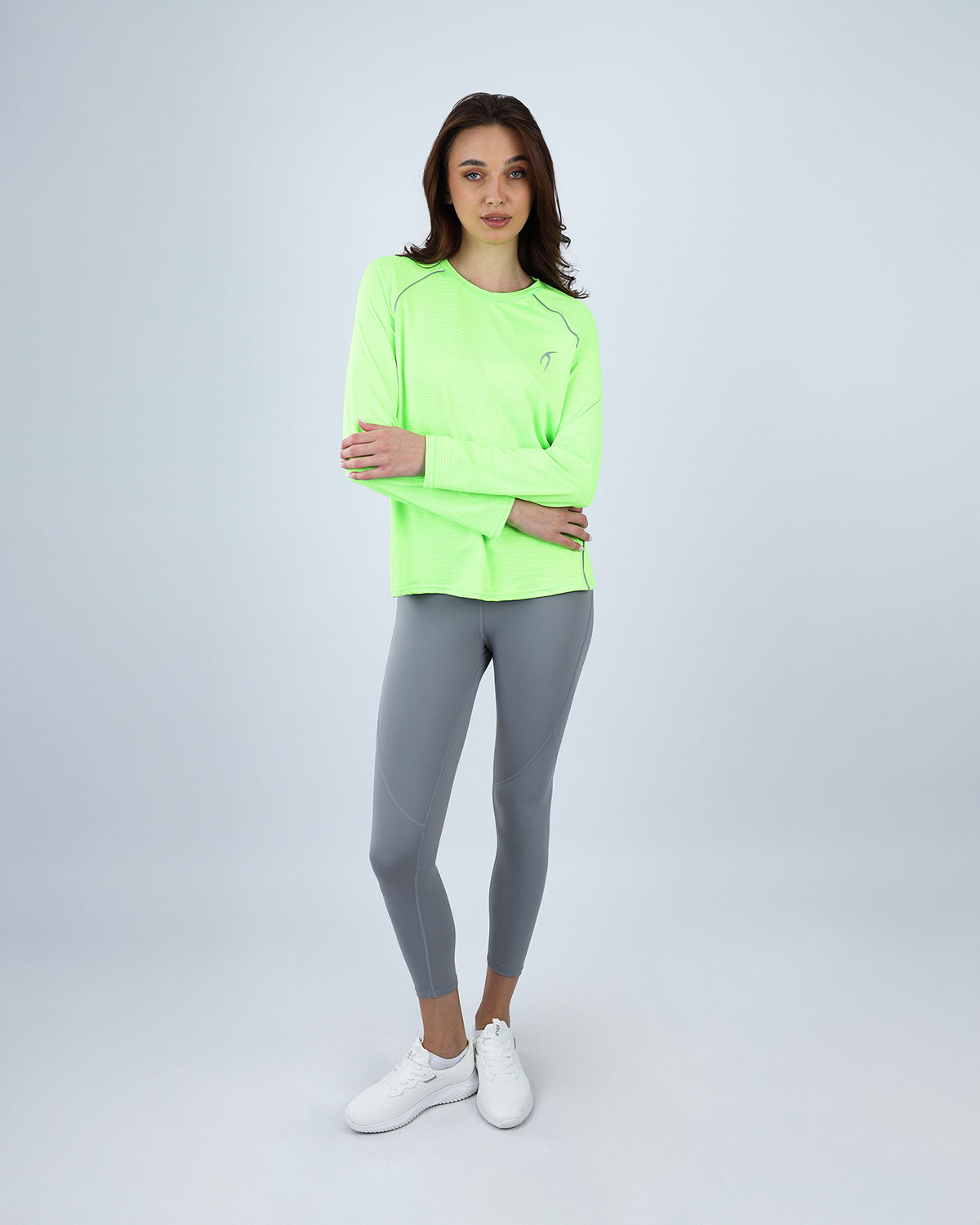 Slim Long Sleeve Lime Green Top-Atum -35425440