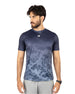 Round Printed Navy T-Shirt