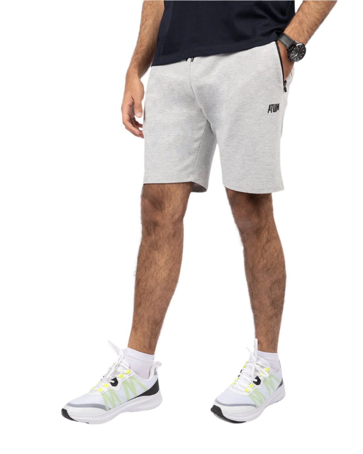 Men's Gray Standard Fit Short-Atum -90545629