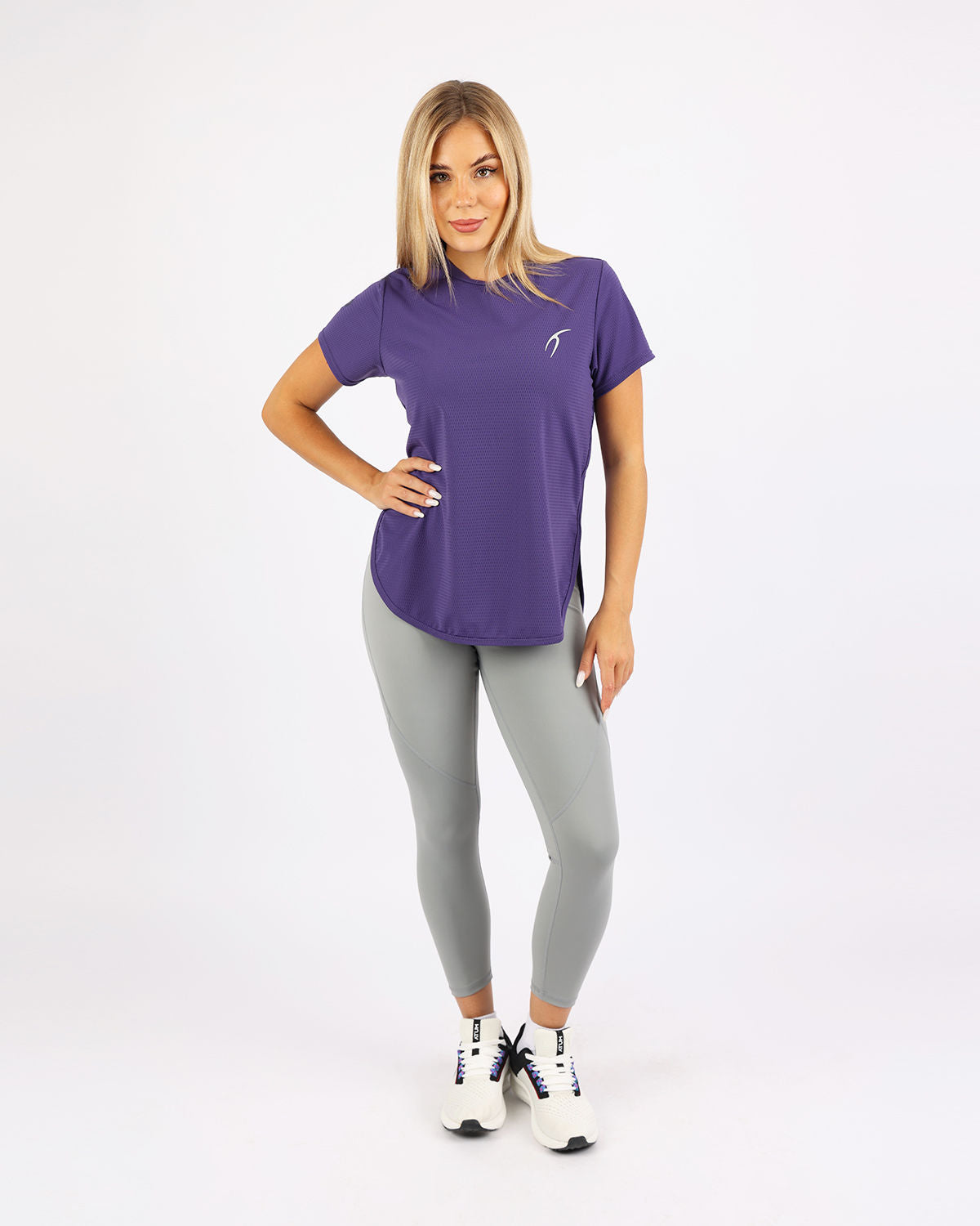 Short-Sleeve Breathable Purple Top-Atum -73571310