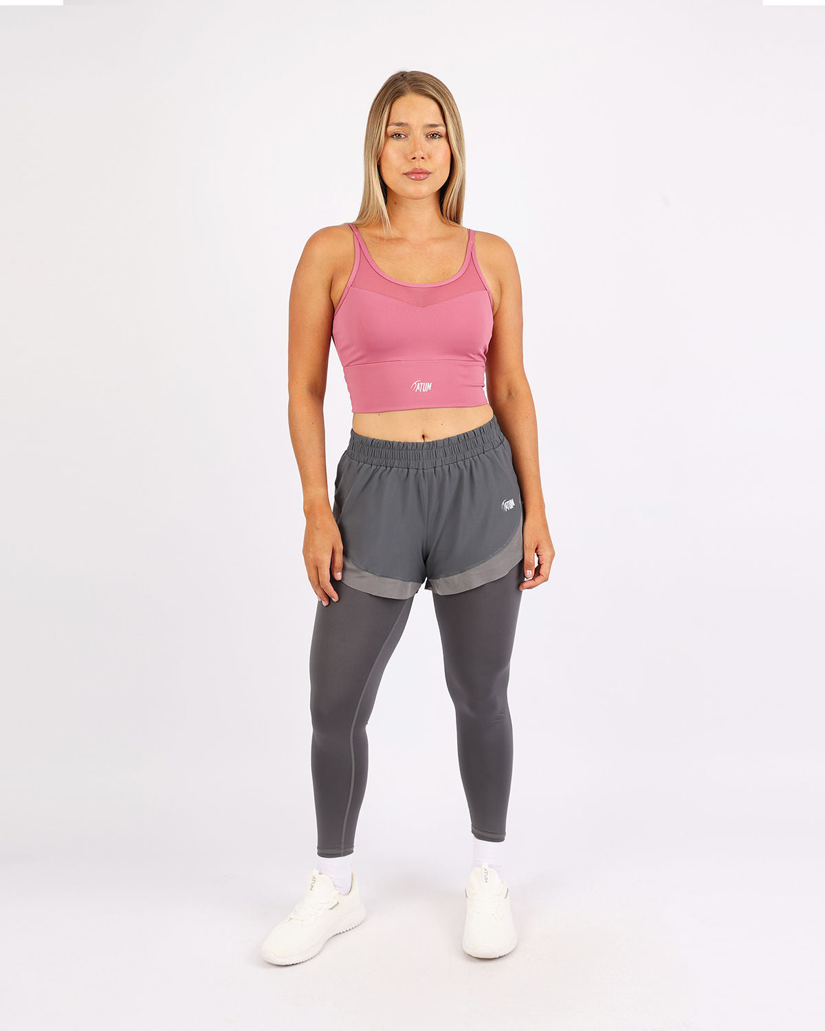 Pocket Wave Skort Gray Leggings-Atum -65661004