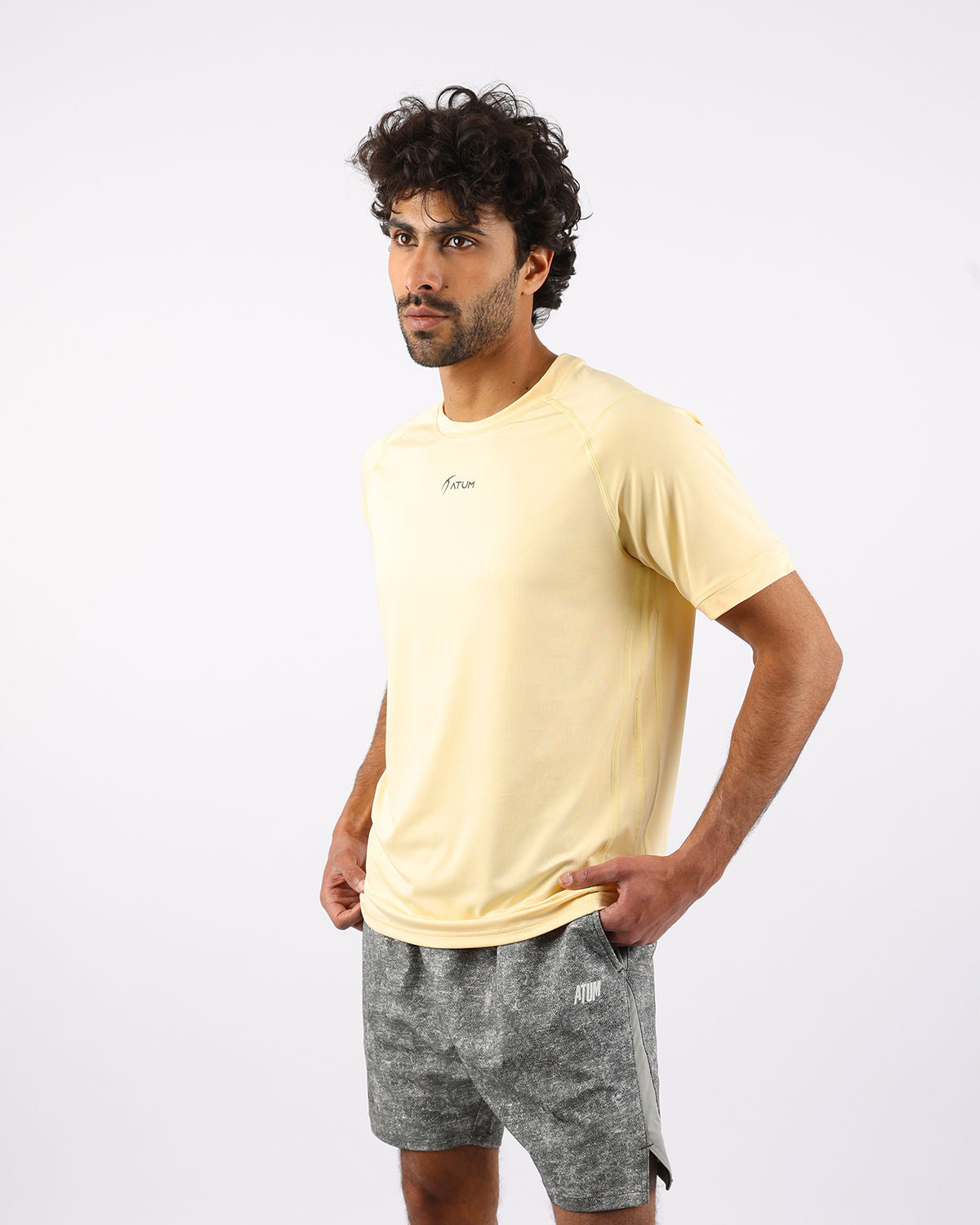 Energy Flow Men's Yellow T-Shirt-Atum -32716533