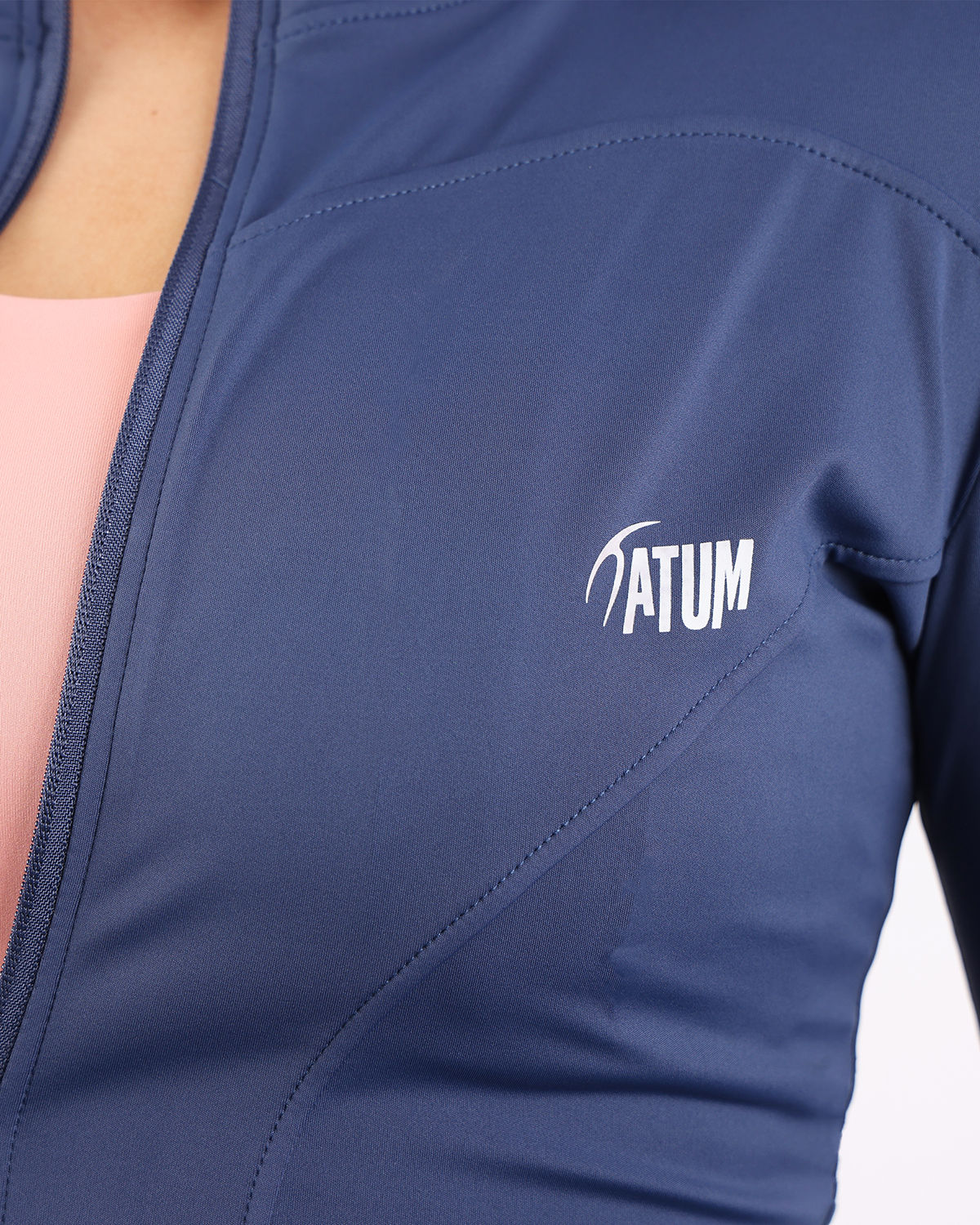 Verde Women's Zip Navy Jacket-Atum -25443238