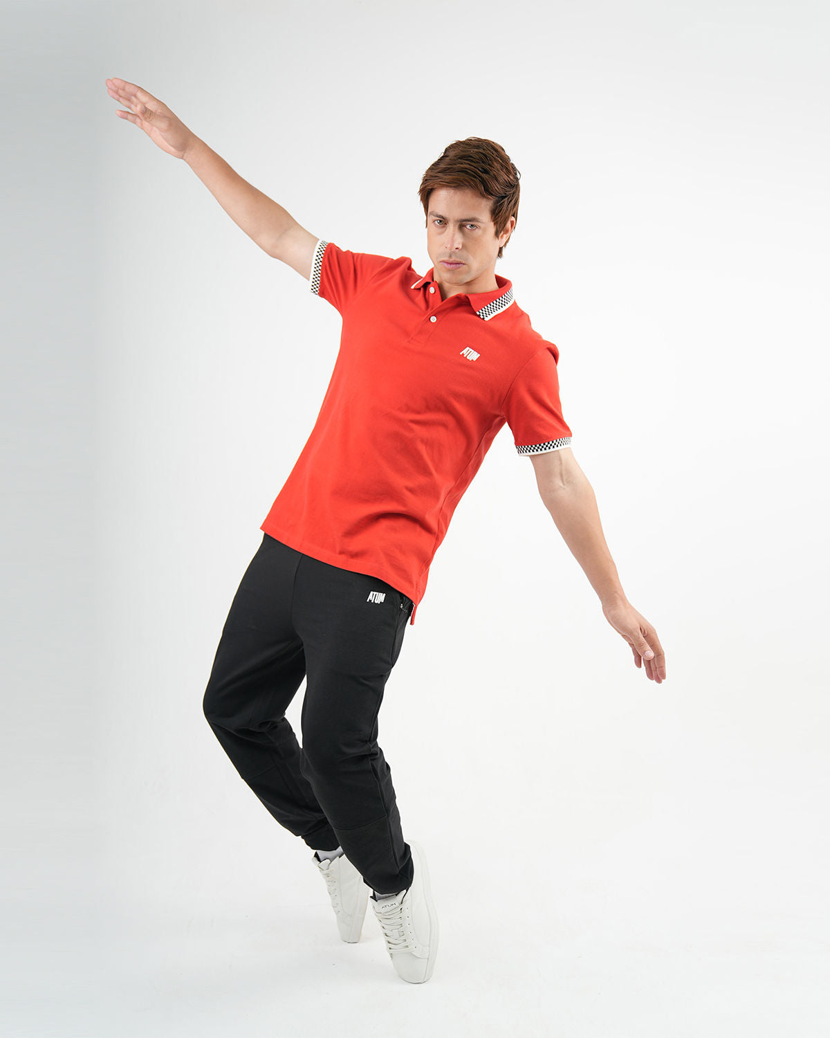 Clashflex Red Polo Shirt-Atum -42050432