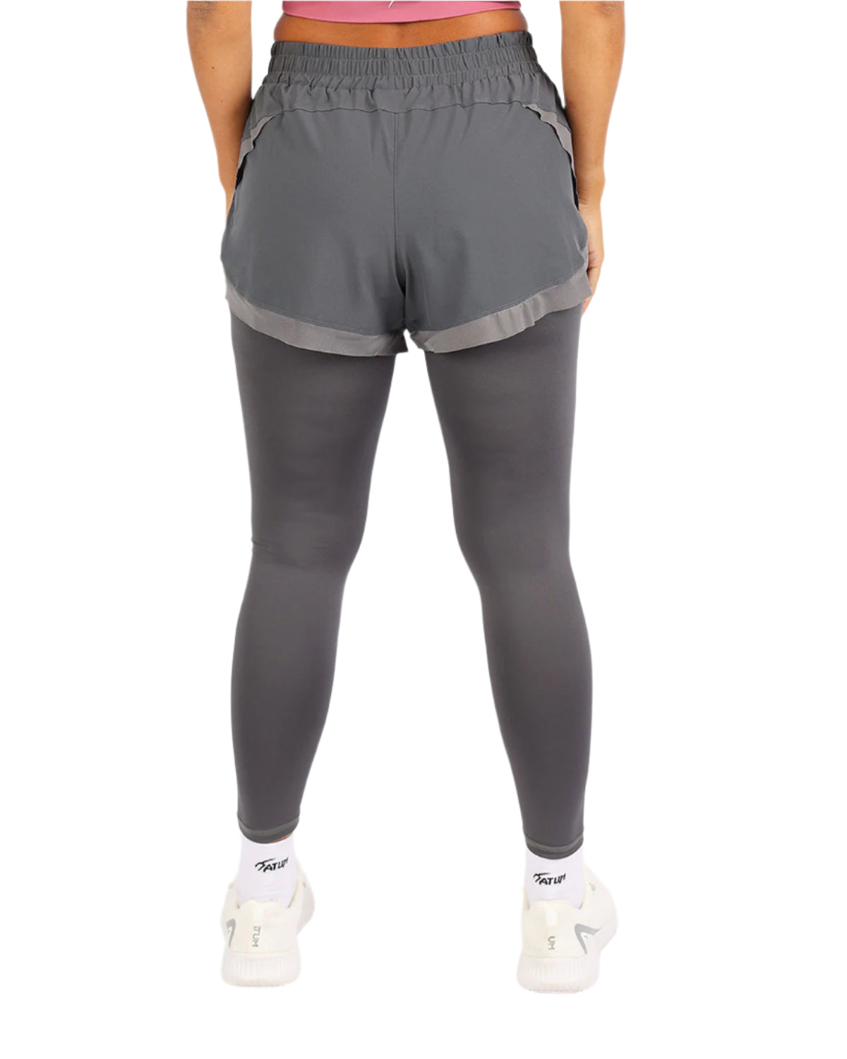 Pocket Wave Skort Gray Leggings-Atum -63208713