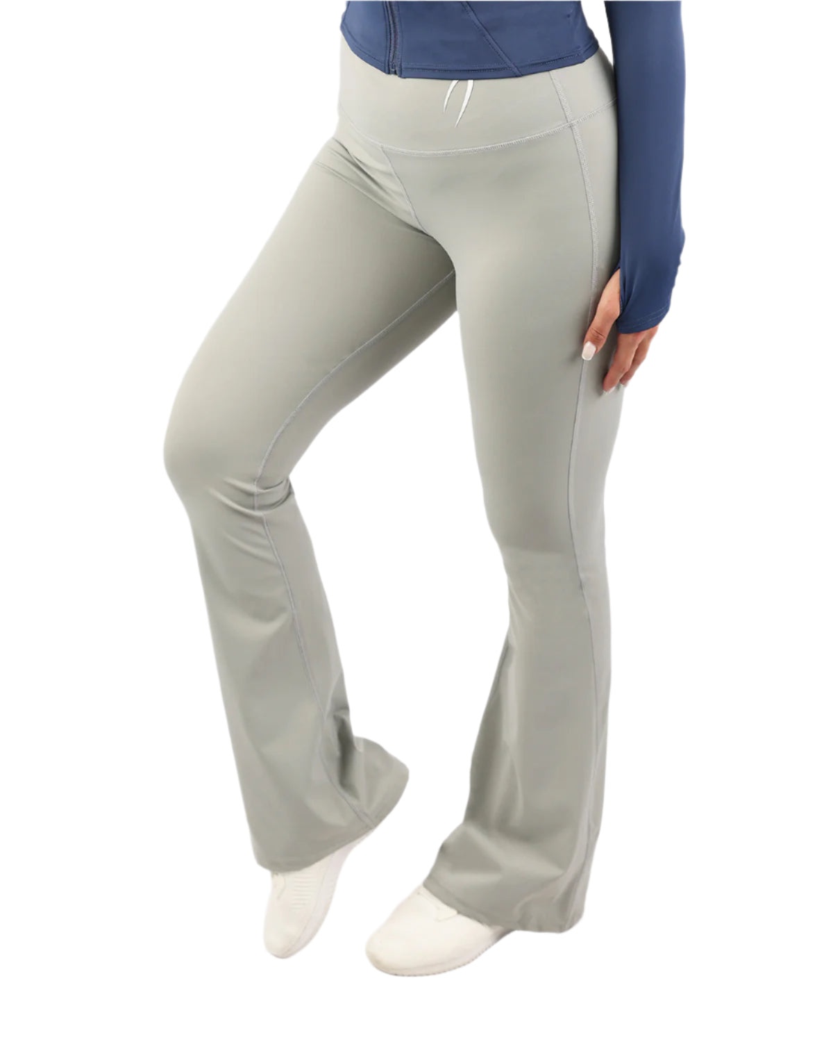 High-Rise Wide Leg Gray Leggings-Atum -45575656