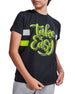 Boy's Basic Printed Black T-shirt
