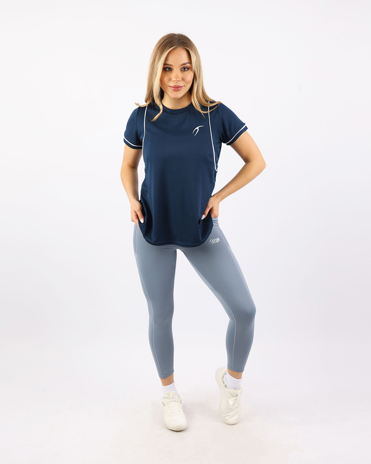 Ultra-Soft Cropped Blue T-Shirt-Atum -57707211