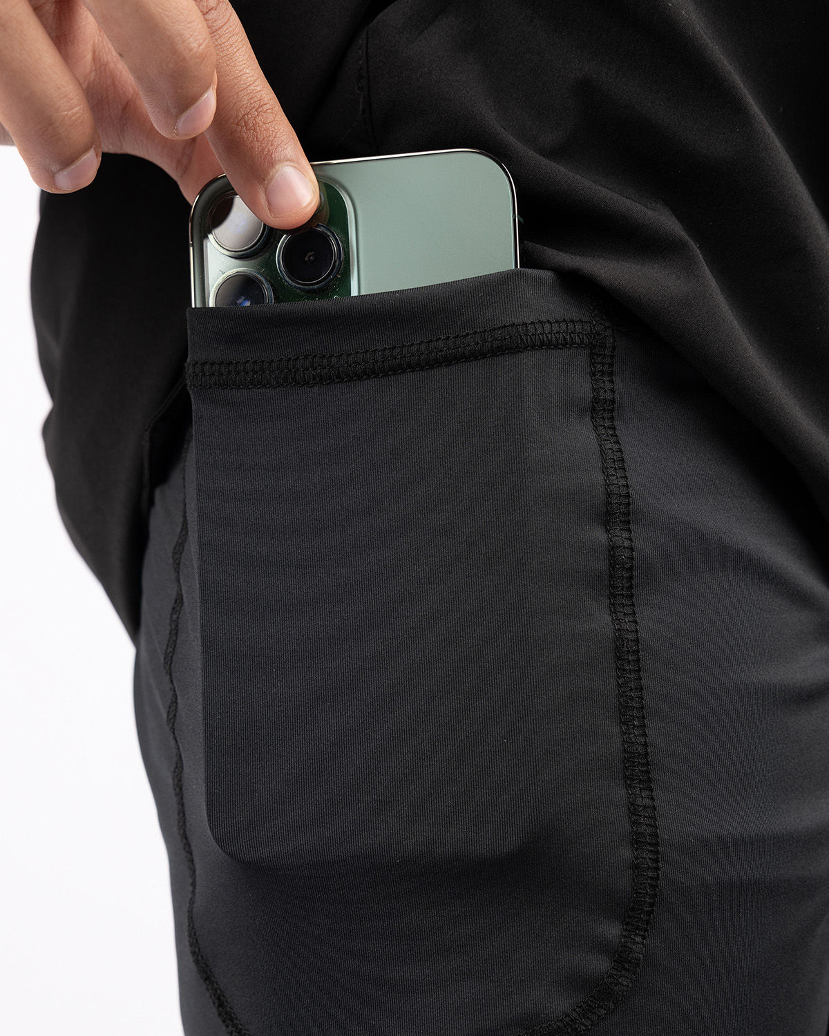 Hidden Pocket Black Training Short-Atum -42090215