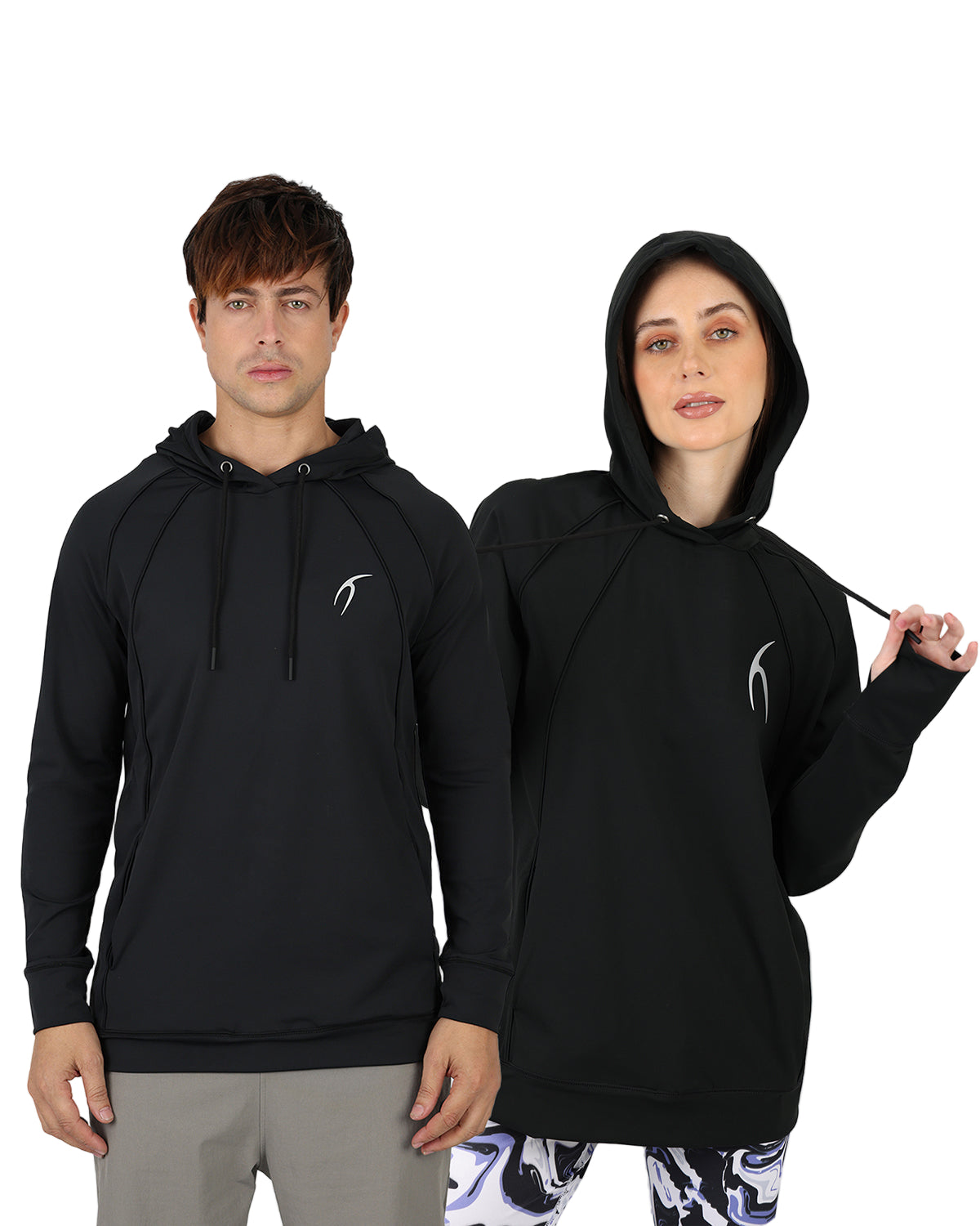 Long-Sleeve Training Black Hoodie-Atum -51142441